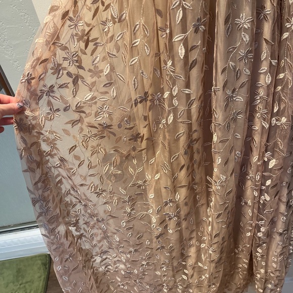 Baltic Born Women's Floral Embroidered Dress - Tan - Picture 5 of 6